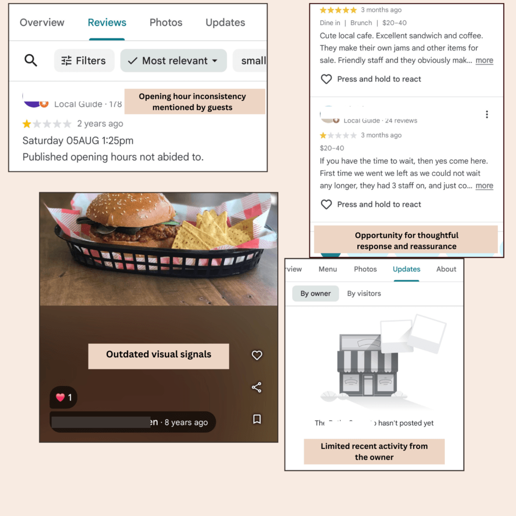 weak google business profile examples