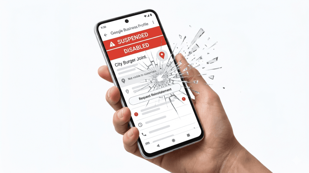 PHONE WITH GOOGLE BUSINESS PROFILE SUSPENDED, MISSING