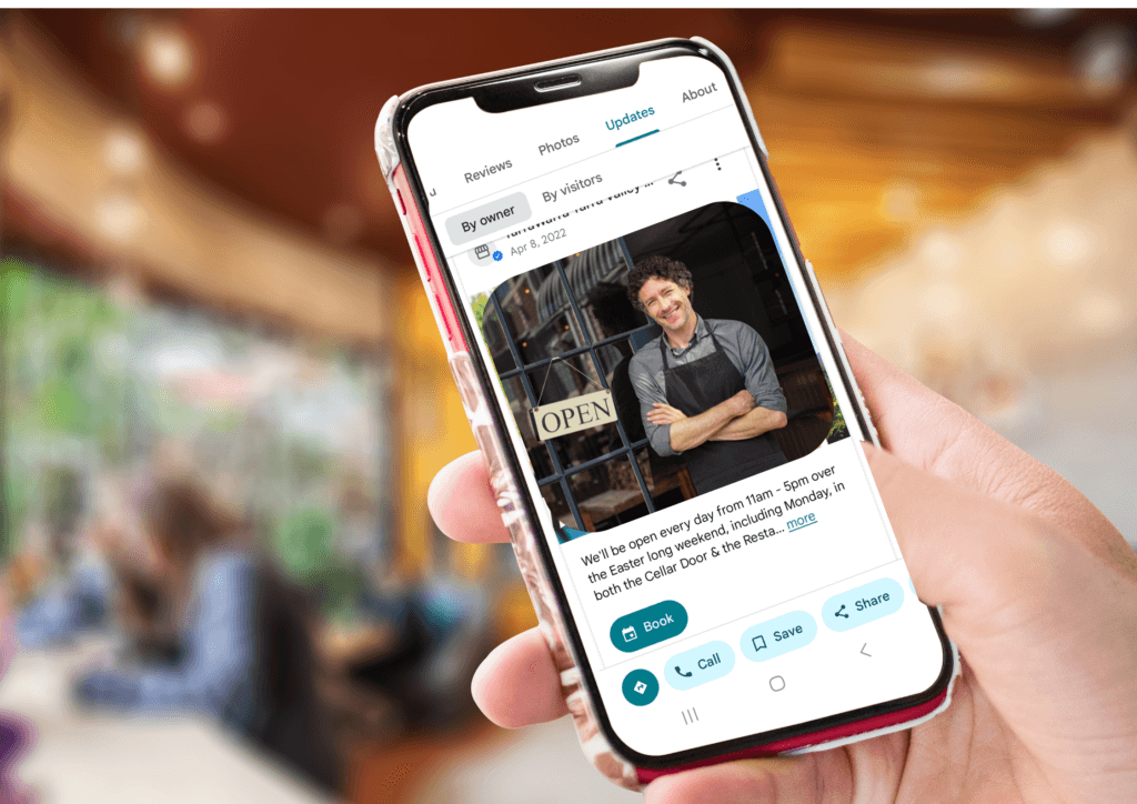 Google Business Profile updates for cafes restaurants and wineries