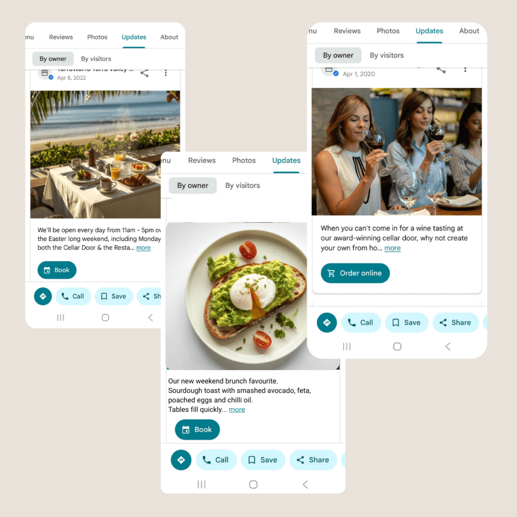 google business profile updates examples for restaurants
