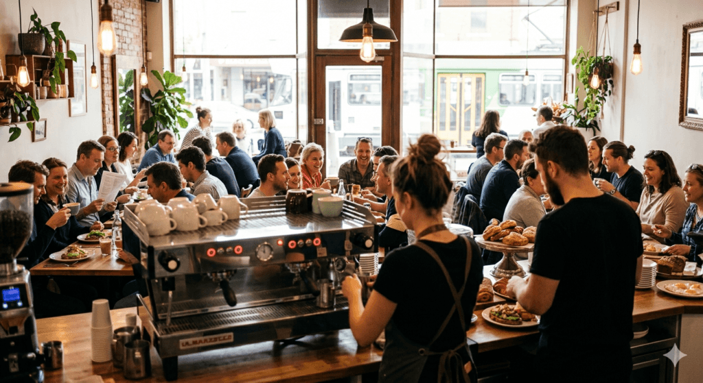 thriving Australian café with strong Google reputation and genuine customer reviews